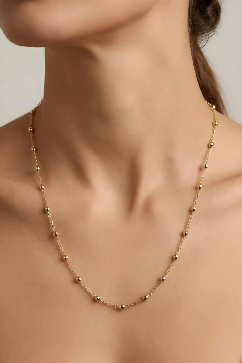 Disco Model Gold Altın Kaplama Kolye
