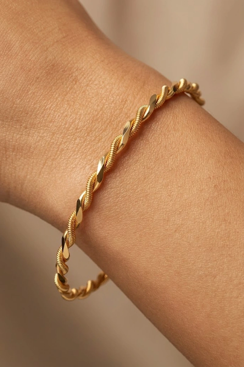 Burma Model Gold Altın Kaplama Bilezik