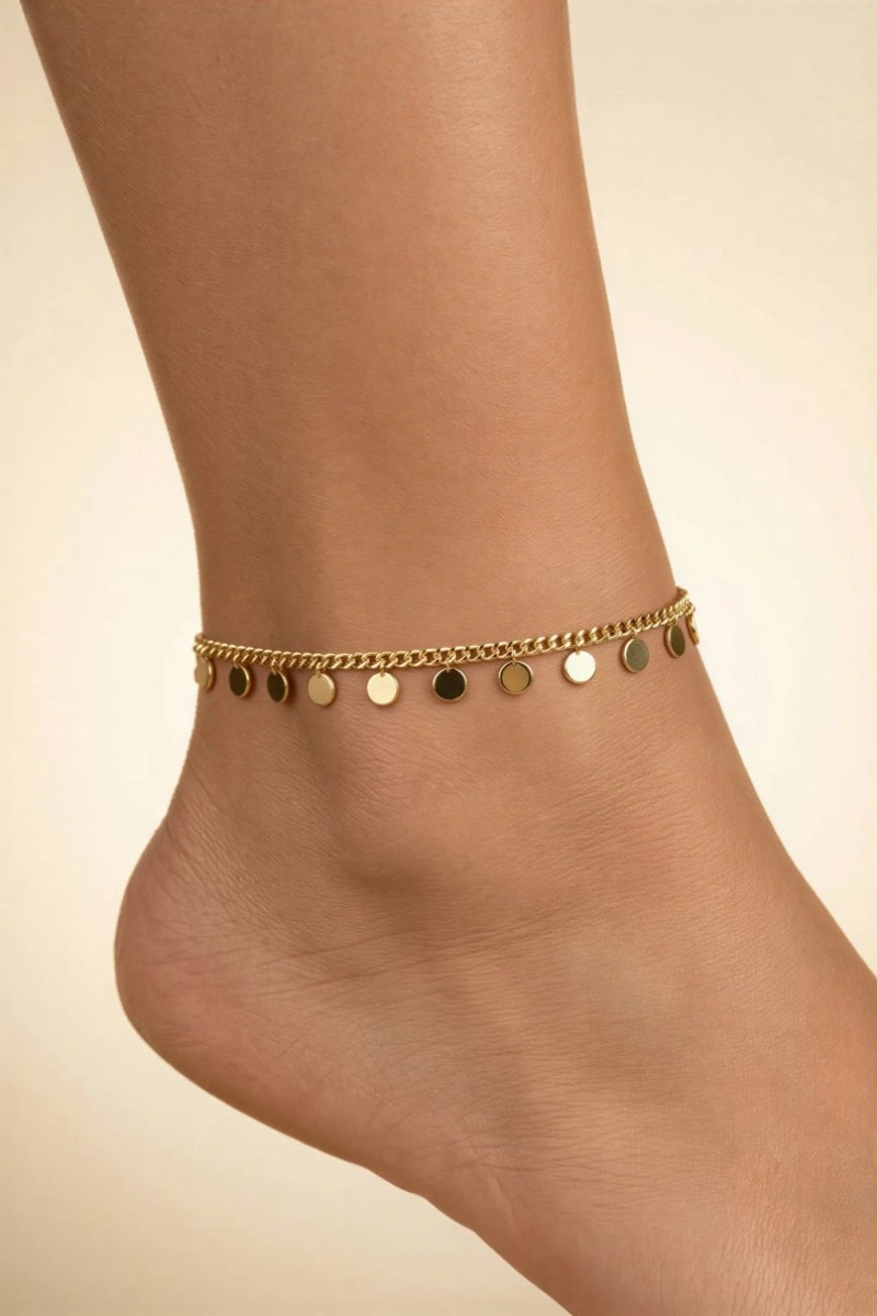 Sıralı Pul Model Gold Altın Kaplama Halhal