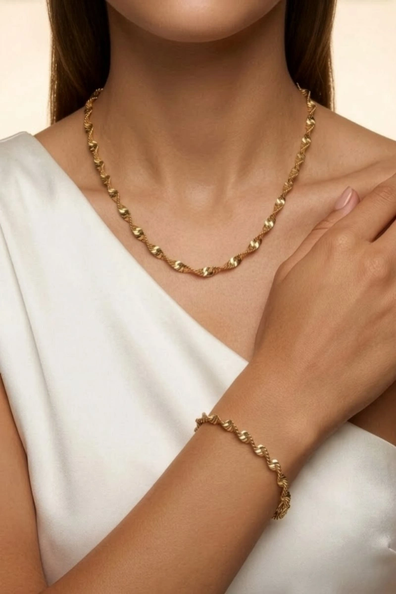 Sarmal Model Gold Altın Kaplama Set