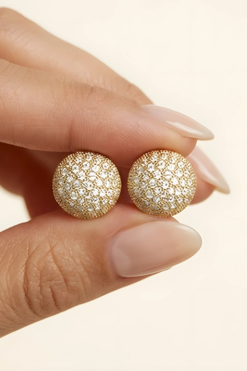 Kali Model Gold Altın Kaplama Küpe