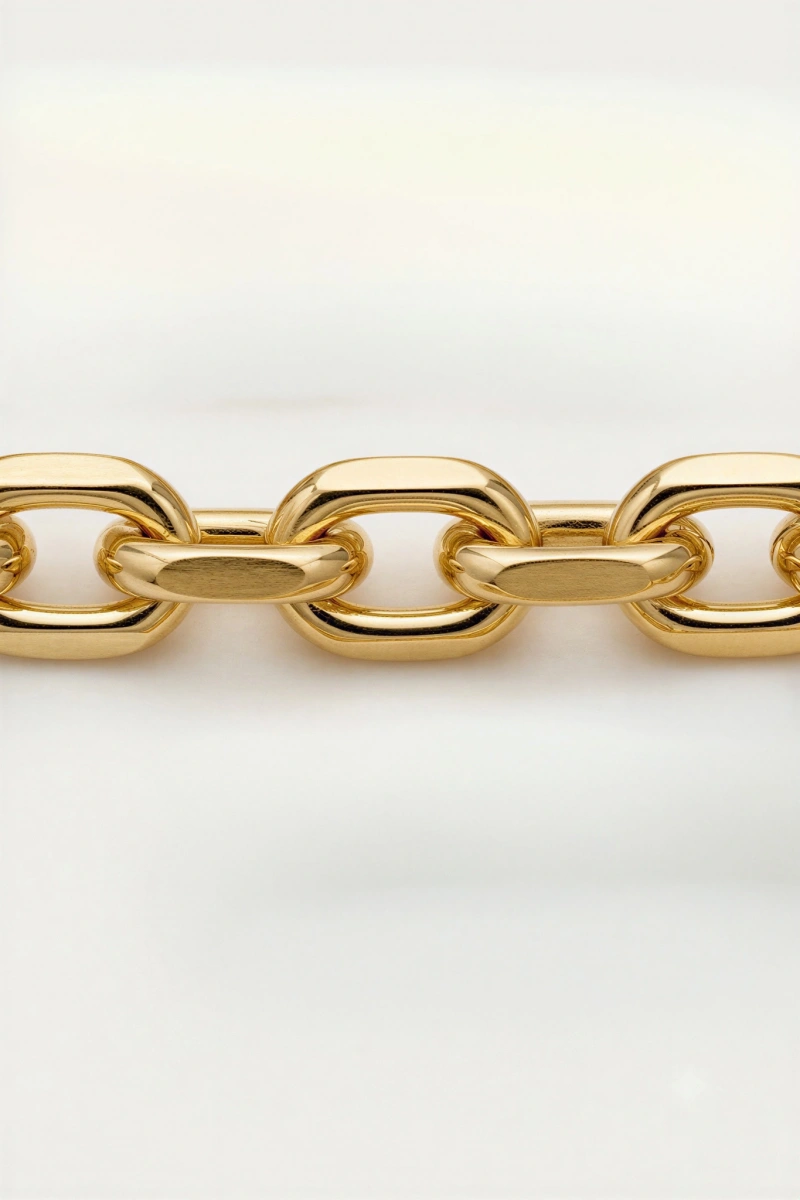 Artemis Zincir Model Gold Altın Kaplama Bileklik