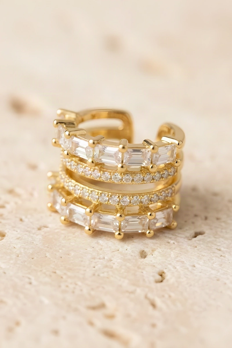 Baget Model Gold Altın Kaplama Ear Cuff