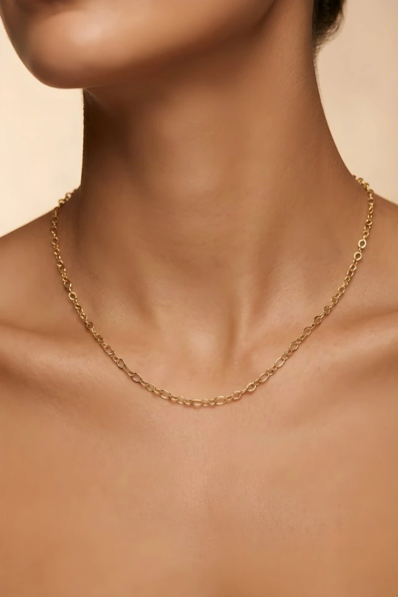 Sonsuzluk Model Gold Altın Kaplama Kolye