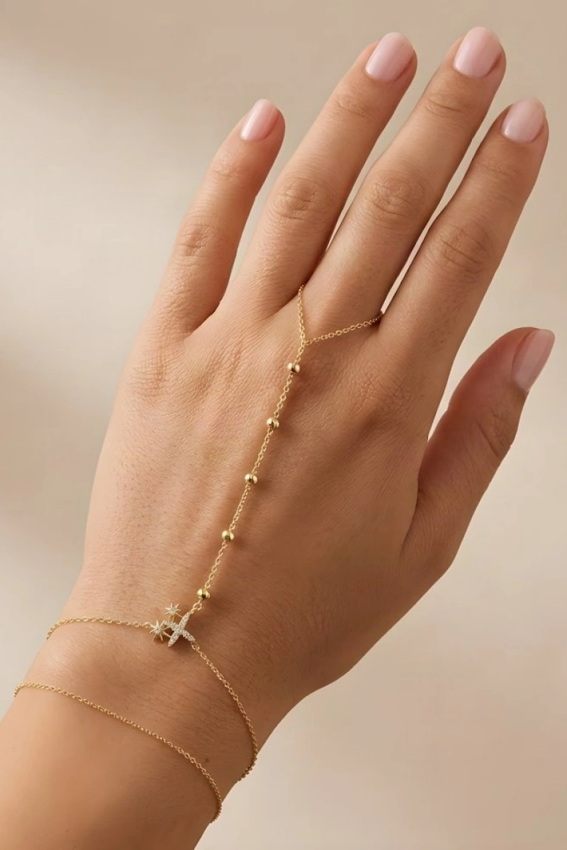 Dorika Işıl Model Gold Altın Kaplama Şahmeran