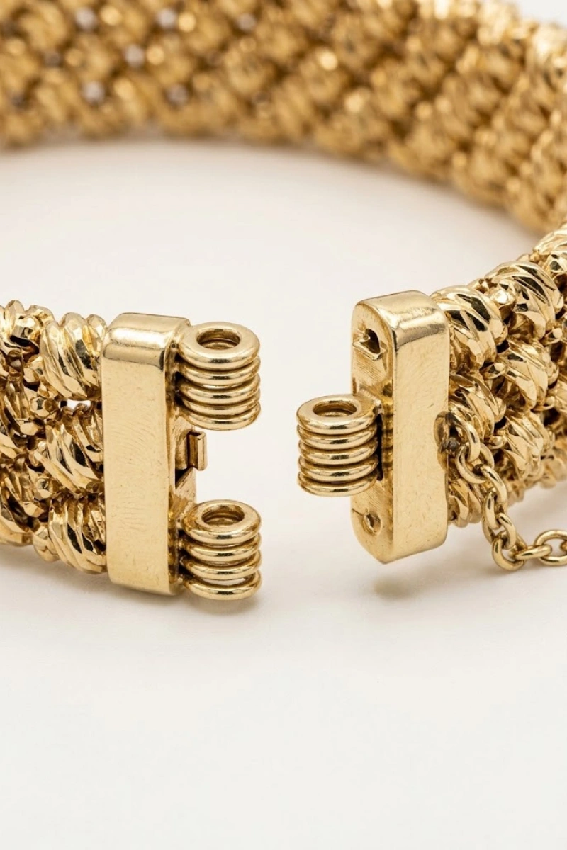 Üç Sıra Dorika Model Gold Altın Kaplama Bileklik