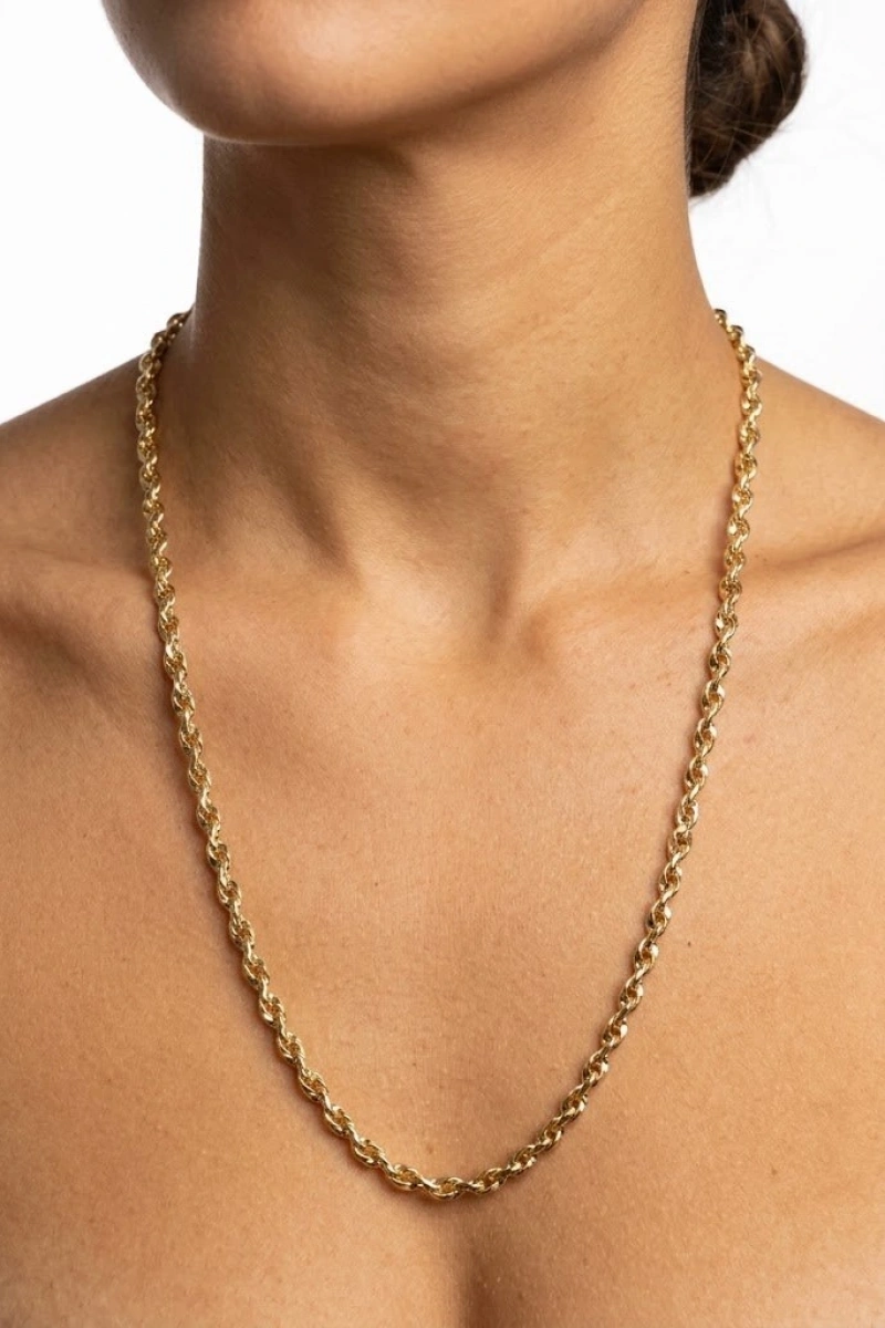 Geçme Model Gold Altın Kaplama Kolye
