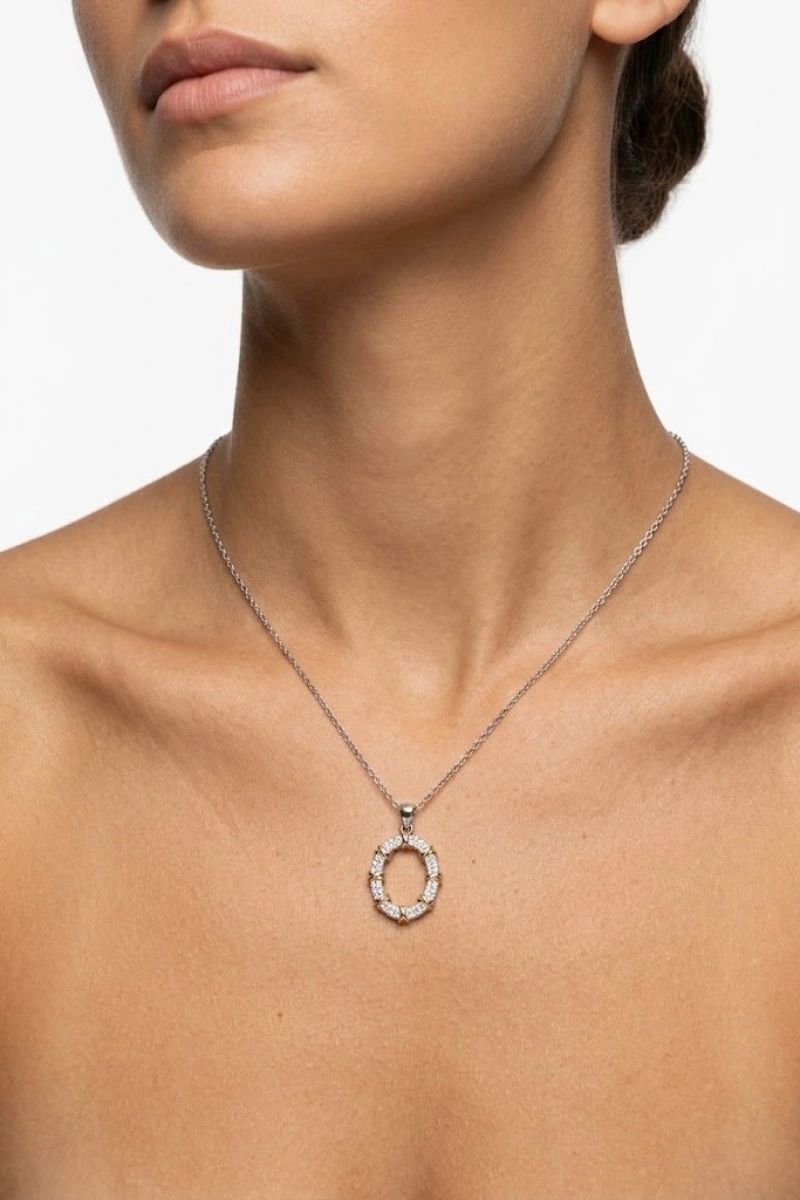 Oval Cross Model Gold Altın Kaplama Kolye