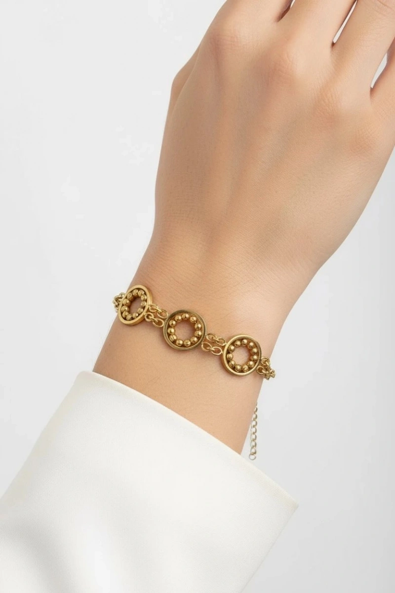 Tanos Model Gold Altın Kaplama Çelik Model