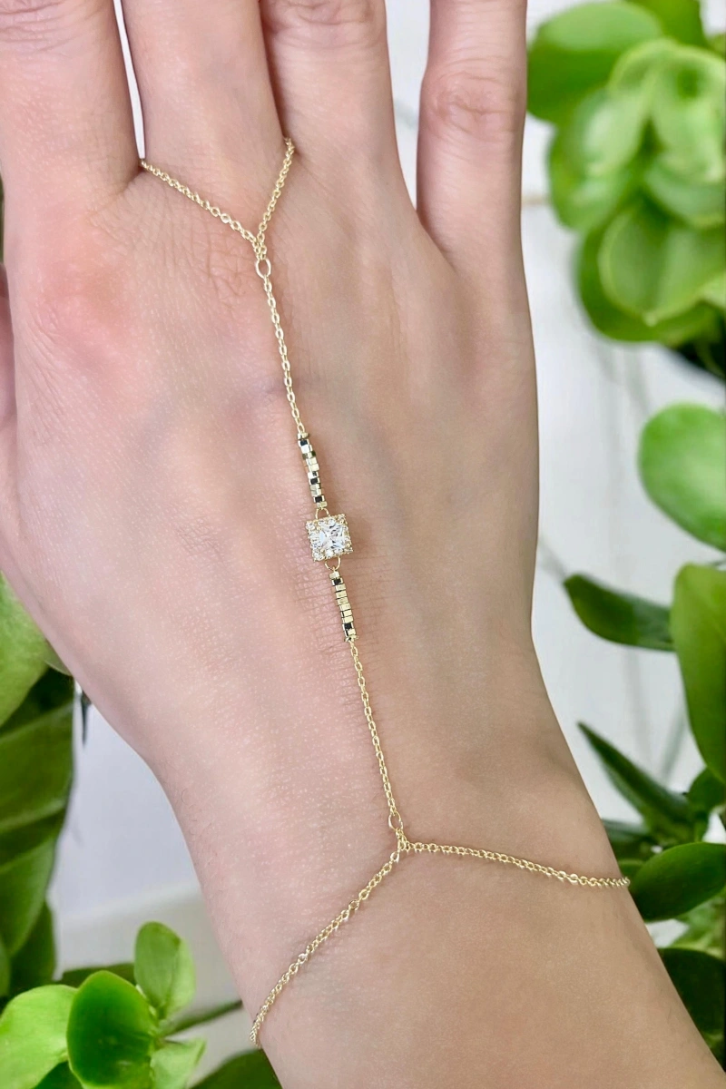 Baget Taş Model Gold Altın Kaplama Şahmeran