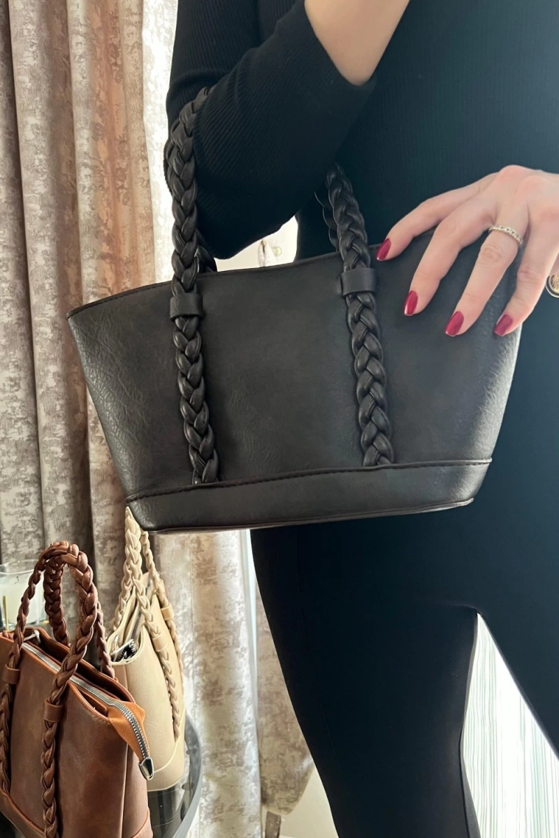 Nora Model Acı Kahve Rengi Deri Kol Çantası