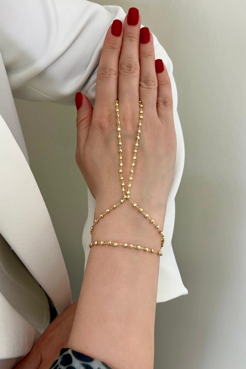 Sıralı Dorika Model Gold Altın Kaplama Şahmeran