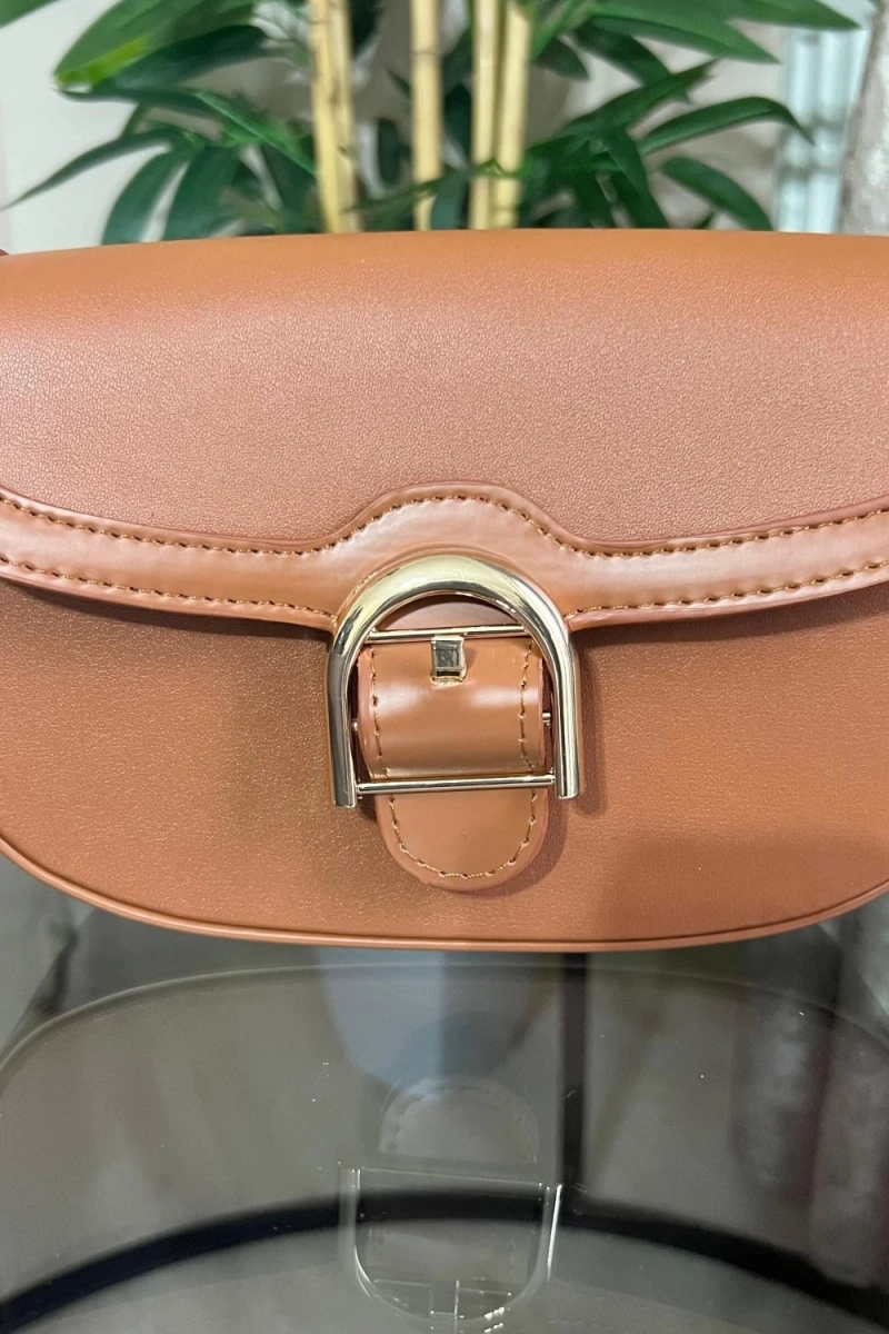 Victor Model Taba Renk Deri Kol Çantası