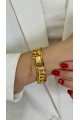 Simli Samanyolu Model Gold Altın Kaplama Bileklik
