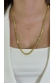Kuyum Model Uzun Arpa Zincir Gold Altın Kaplama Kolye
