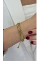 Sırma Model Gold Altın Kaplama Çelik Bileklik