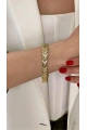 Kalın Üçgen Model Gold Altın Kaplama Bileklik