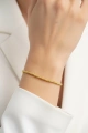 Dorika Model İnce Gold Altın Kaplama Bileklik