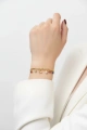 Yay Beyaz Kiraz Model Gold Altın Kaplama Bileklik