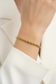 Burgu Model Orta Boy Gold Altın Kaplama Bileklik