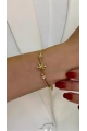 Boru Zincir Kuzey Yıldızı Charm Gold Altın Kaplama Bileklik