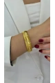 Nokta Desen Gold Altın Kaplama Bilezik