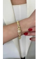 Simli Zincir Gurmet Model Gold Altın Kaplama Bileklik
