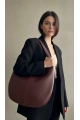 Janet Model Bordo Renk Deri Kol Çantası