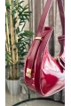 Merlin Model Bordo Rengi Deri Kol Çantası