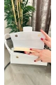 Elegance Model Beyaz Deri Kol Çantası