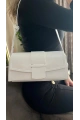 Elegance Model Beyaz Deri Kol Çantası
