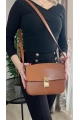 Anjeli Model Taba Renk Deri Kol Çantası