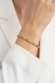 T Model Gold Altın Kaplama Çelik Bileklik
