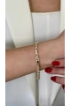 Sıralı Taşlı Yıldız Model Gold Altın Kaplama Bileklik