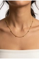 Dorika Model Topçuklu Gold Altın Kaplama Kolye