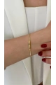 Pul Model Işıl Yıldız Detay Gold Altın Kaplama Bileklik