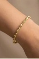 Desenli Dorika Model Gold Altın Kaplama Bileklik