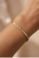 Taşlı Arpa Model Gold Altın Kaplama Bileklik