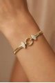 Elips Model Gold Altın Kaplama Bileklik