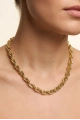 İç İçe Geçme Model Gold Altın Kaplama Kolye