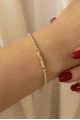 Y Harf Su Yolu Detay Gold Altın Kaplama Bileklik