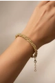 Sarmal Dorika Model Gold Altın Kaplama Bileklik
