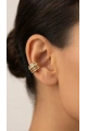 Dört Sıra Taş Detay Gold Altın Kaplama Ear Cuff