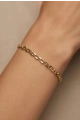 Artemis Zincir Model Gold Altın Kaplama Bileklik