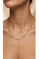 Oval Model Gold Altın Kaplama Kolye