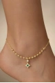 Yeşil Yıldız Model Gold Altın Kaplama Halhal