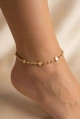 Oval Taş Model Gold Altın Kaplama Halhal