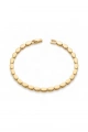 Oval Plaka Gold Altın Kaplama Bileklik