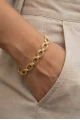 Oval Labirent Gold Altın Kaplama Bileklik