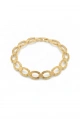 Oval Labirent Gold Altın Kaplama Bileklik